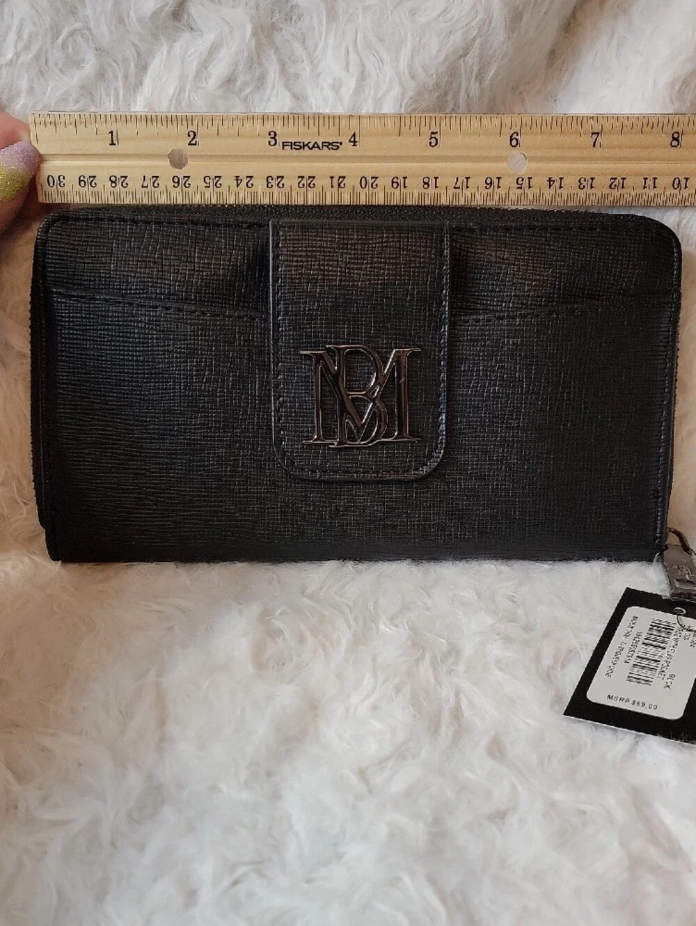 NWT Badgley Mischka Flap Wallet w/ Gunmetal Logo